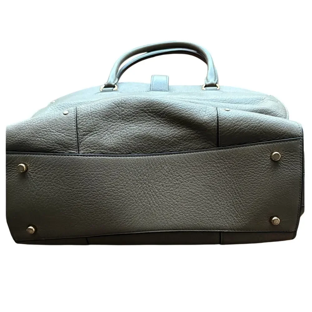 Women's Vintage Coach‎ Mercer Taupe Gray Pebbled Leather Large Tote Bag